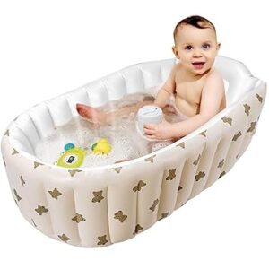 Inflatable Baby Bathtub with Built-in Air Pump,