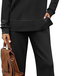 WIHOLL Women's 2 Piece Lounge Sets Sweatshirt