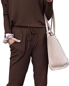 PRETTYGARDEN Women Fall 2 Piece Lounge Outfit Long Sleeve