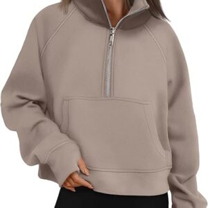 AUTOMET Womens Sweatshirts Half Zip