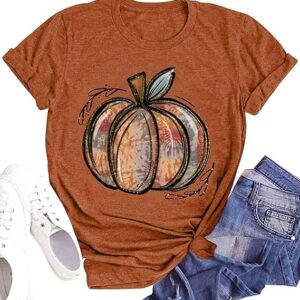 Fall Shirts for Women Halloween Pumpkin