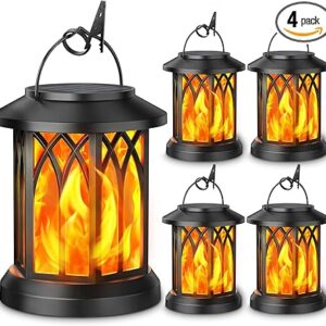 KOOPER 4 Pack Solar Lantern Outdoor Lights,