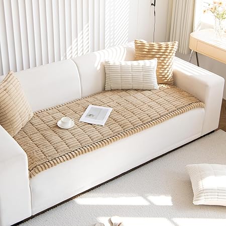 Non Slip Fuzzy Pet Couch Covers for Sofa,