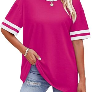 Womens T Shirts Loose Fit Short Sleeve