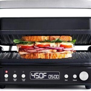 GreenPan 6-in-1 Multifunction Removable Plate Indoor Grill & Electric Griddle,