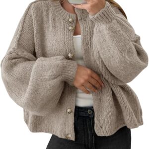 Saodimallsu Womens Oversized Cardigans Button Up Long