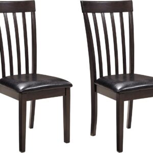 Signature Design by Ashley Hammis Rake Back Dining Room Chair, Set of 2, Dark Brown