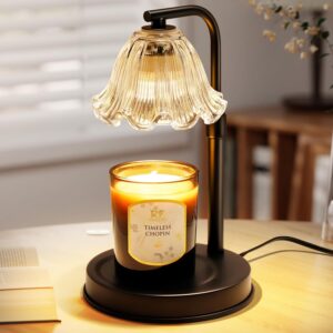 Flower Candle Warmer Lamp with Timer - Adjustable Height Wax Melt