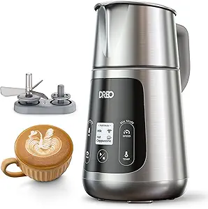 Dreo Milk Frother [Upgraded], All-in-1 Electric Foam Maker for Coffee,