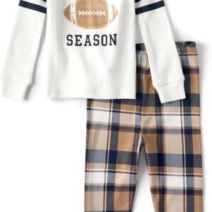 The Children's Place Baby Family Matching, Football Pajama Sets, Cotton