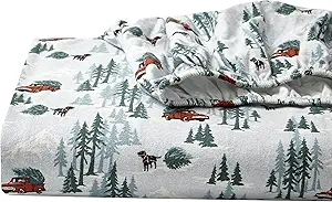 Eddie Bauer - Queen Sheets, Cotton Flannel Bedding Set