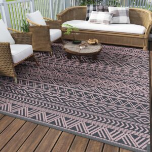 MontVoo Outdoor Rug 8x10 Waterproof Outdoor Patio Rug Mat
