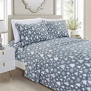 Elegant Comfort Luxury Soft Bed Sheets Holiday Pattern 1500