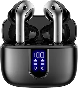 TAGRY Bluetooth Headphones True Wireless Earbuds 60H Playback LED Power Display Earphones