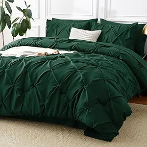 CozyLux Queen Comforter Set Emerald Green,