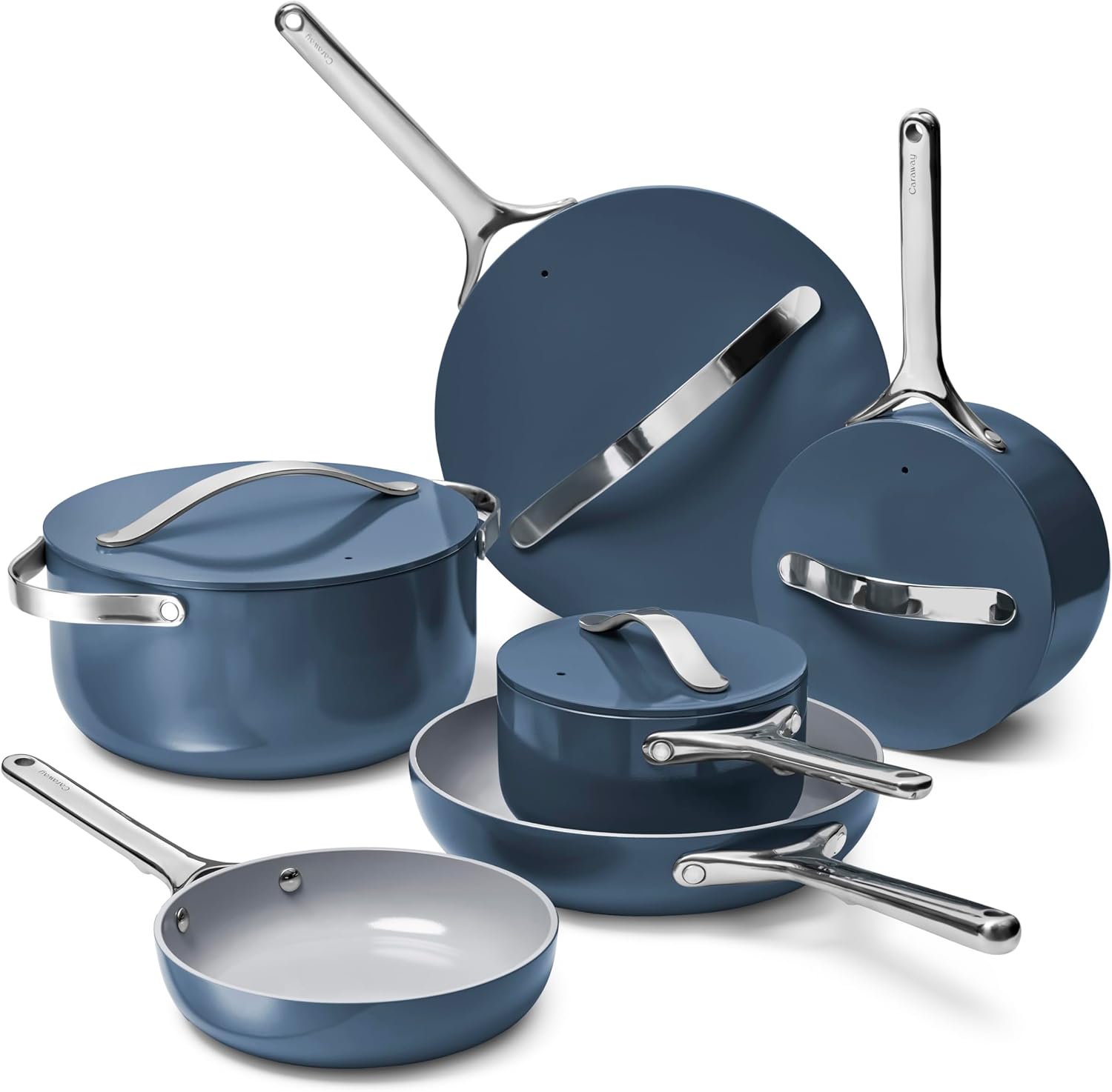 Caraway Deluxe Non-stick Ceramic Cookware Set (16 Piece) Pots