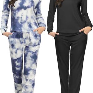 Ekouaer 2 Pack Pajama Sets for Women