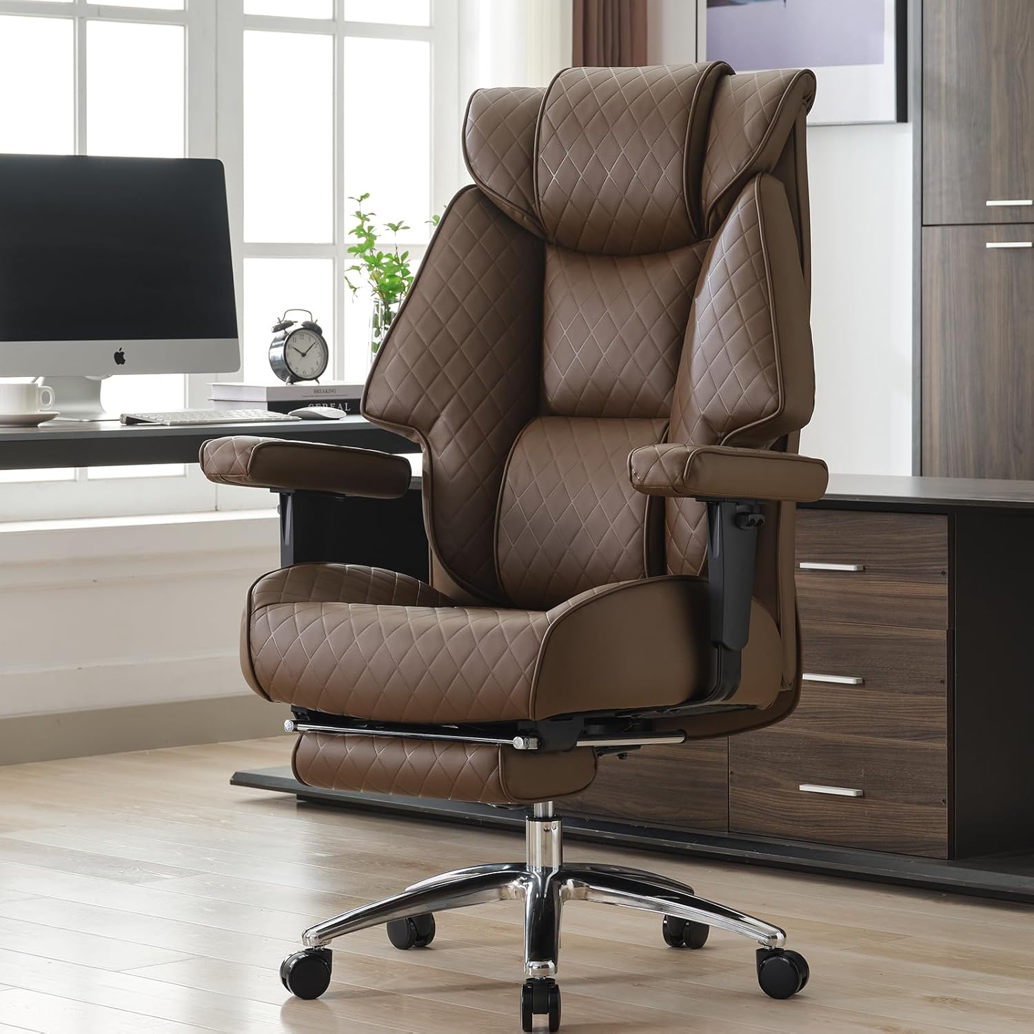 Big and Tall Office Chair with Footrest