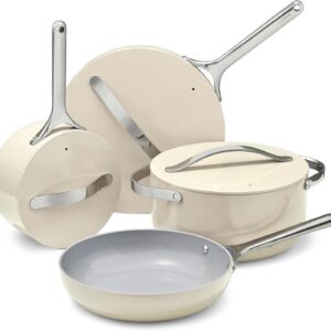 Caraway Non-stick Ceramic Cookware Set (12 Piece) Pots