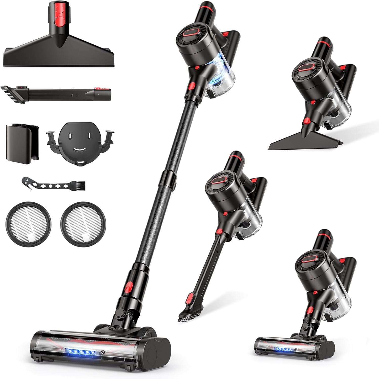Cordless Vacuum Cleaner, 450W/40Kpa Stick Vacuum with Powerful Suction,