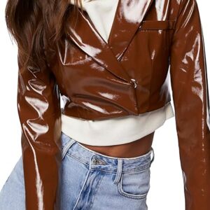 Leather Cropped Blazer
