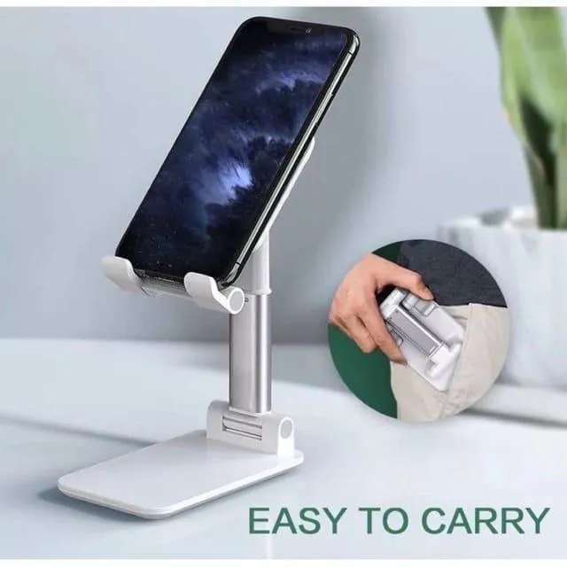 Universal Adjustable Phone Stand – Portable Desktop Holder for iPhone, Android, and Tablets