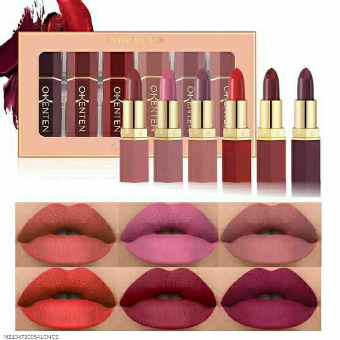 6 Pcs High Pigmented Matte Lipstick Set – Long-Lasting Waterproof Red & Pink Shades - Image 3
