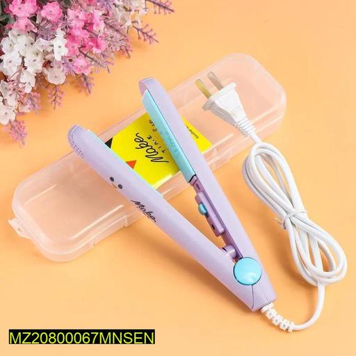 Mini Portable Hair Straightener – Pink Tourmaline Ceramic Flat Iron (292g) - Image 2