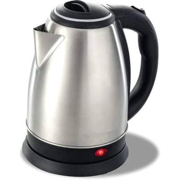 Stainless Steel Electric Kettle – 2.0L Silver & Black Fast Boil Tea/Coffee Maker - Image 4